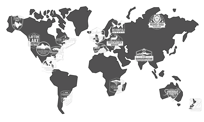 Carte du monde des réserves theHunter
